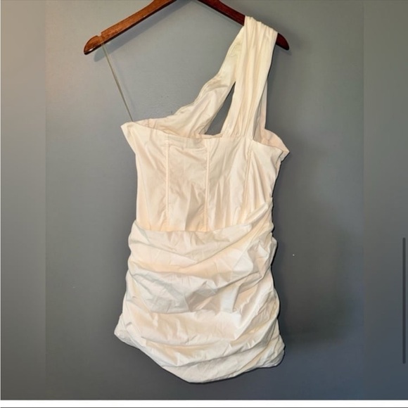 House of CB Clementine White Mini Dress One Shoulder XS - Picture 6 of 9